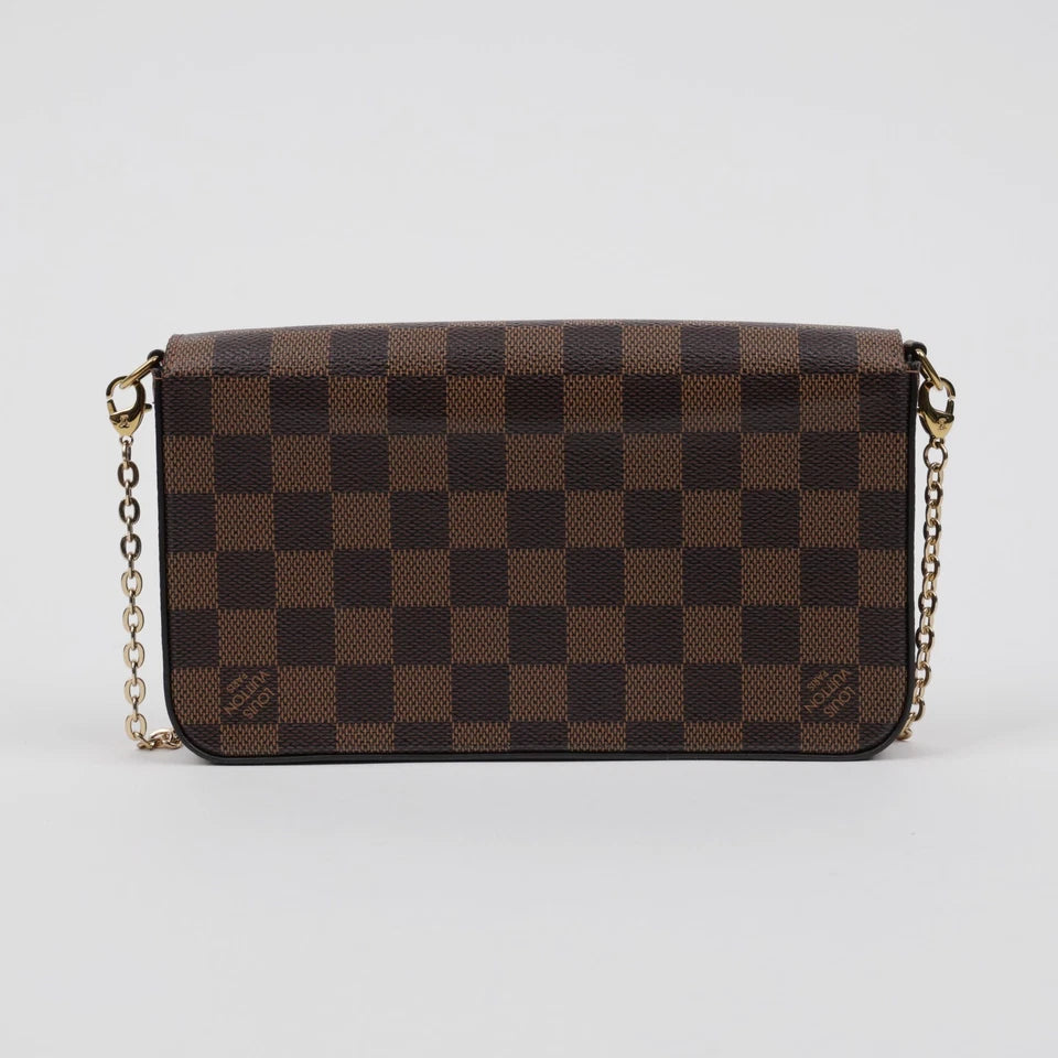 Louis Vuitton Pochette Félicie Damier Ebene Canvas Chain Shoulder Bag