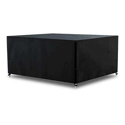 AWNIC Garden Furniture Cover Waterproof for Coffee Table Set, 420D Oxford, Patio Outdoor Table Covers Rectangular Black (130 * 75 * 71cm)