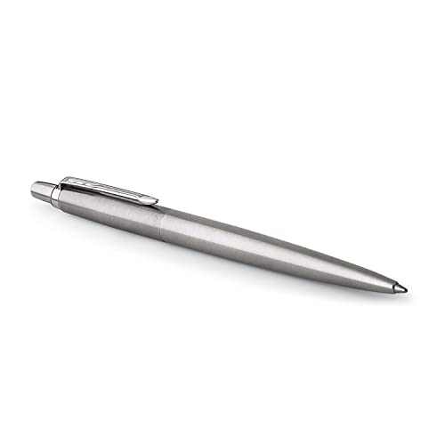 Parker Jotter Gel Pen | Stainless Steel with Chrome Trim | Medium Point Black Ink (0.7 mm)