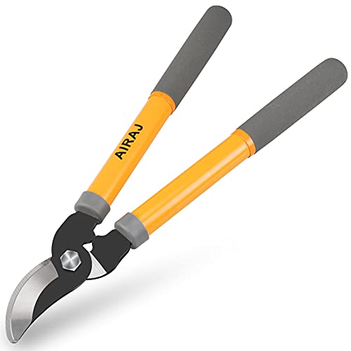AIRAJ Bypass Loppers, More Power Less Effort Branch Lopper, Hardened Steel Blades with Non-Stick Coating,Bypass Loppers and Tree Trimmer Length: 38.5