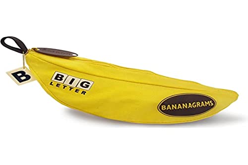 BANANAGRAMS | Bananagrams Big Letter | Word Game | Ages 7+ | 1-8 Players | 10+ Minutes Playing Time