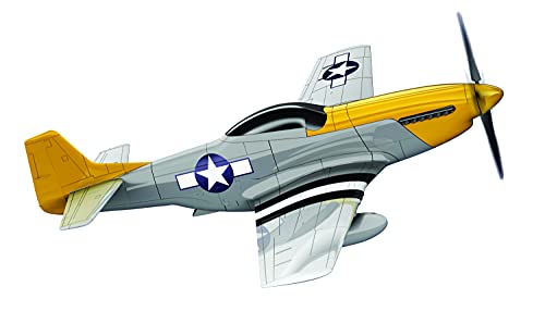Airfix QUICKBUILD P-51D Mustang Aircraft Model Kit - Construction Toys for 6+ Year Old Boys - Airplane Starter Kit for Kids - Easy Build Model with No