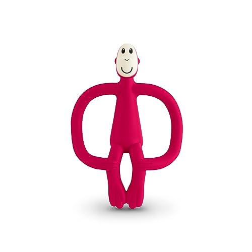 Matchstick Monkey, Original Teether & Gel Applicator, Antimicrobial Silicone Teething Toys for Baby, Easy to Grip, BPA Free, 3 Months Old+, 10.5 cm,