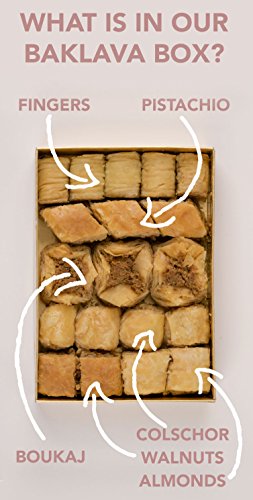 Baklava Sweet, Bitesize Baklawa, 24 Pieces, Chateau de Mediterranean, Gift Box With Ribbon 300g