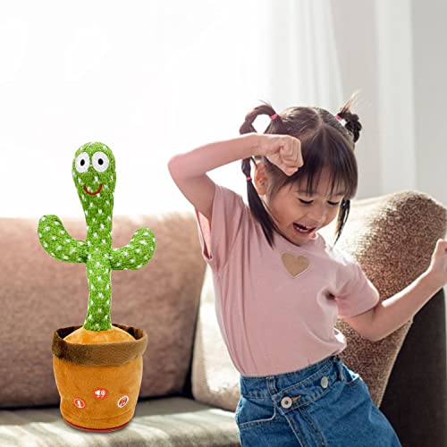 Ava's Toys Volume Control Dancing Cactus- Voice Recorder Baby Toys- Talking and Singing Plush Cactus Repeat What You Say - Educational Toys, Learning