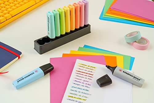 Highlighter - STABILO BOSS ORIGINAL Pastel - Deskset of 10 - Assorted Colours