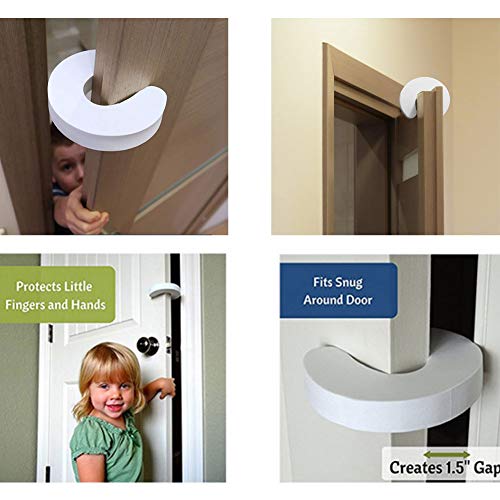 Baby Corner Guards, Fairy Baby 17Pcs Baby Proofing Kit Child Safety 1 Edge Protection 19.68 ft + 8 Corner Protectors +2 Cabinet Latch Locks + 4