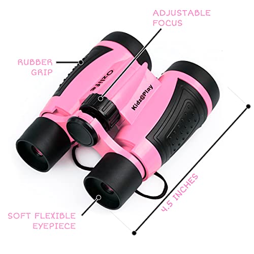 Adventure Kidz - Outdoor Exploration Kit, Children?s Toy Binoculars, Flashlight, Compass, Whistle, Magnifying Glass, Backpack. Great Kids Gift Set for