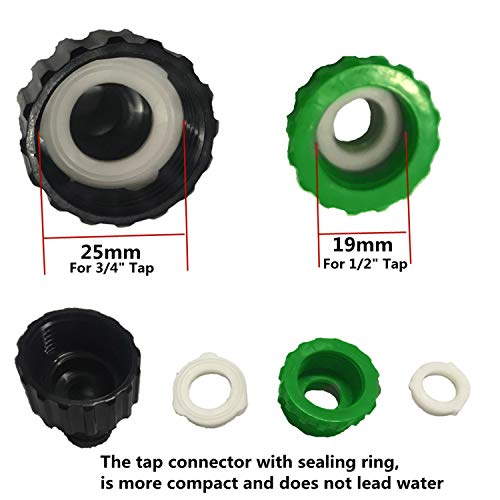 14Pack Hose Tap Connector Kit for Join Garden Hose Pipe(1Nozzle,1Mixer Tap Connector,2 Waterstop Connector,2 Repair Connector,2 Double Male