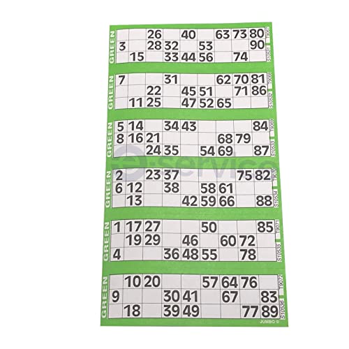 750 BOOKS 6 PAGE GAME STRIPS OF 6 TV JUMBO BINGO TICKET SHEET BIG BOLD NUMBERS