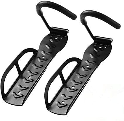 BERHICHAD Bicycle Holders Home Storage Rack Wall Mounted Hanger Hook 2 PCS (Black)