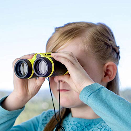 Adventure Kid Outdoor Exploration Kit, Yellow Backpack, Binoculars, Magnifying Glass, Lensatic Compass, Torch, Fox Whistle for Boys and Girls