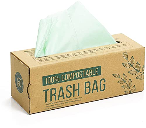 150 Bags Compost Bin Liners 6L 8L 10L 30L Kitchen Waste Bags 100% Biodegradable Bags with EN13432 Certification (10L)
