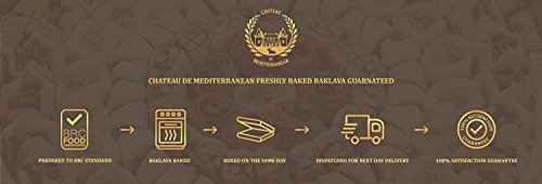 Baklava Sweet, Bitesize Baklawa, 24 Pieces, Chateau de Mediterranean, Gift Box With Ribbon 300g