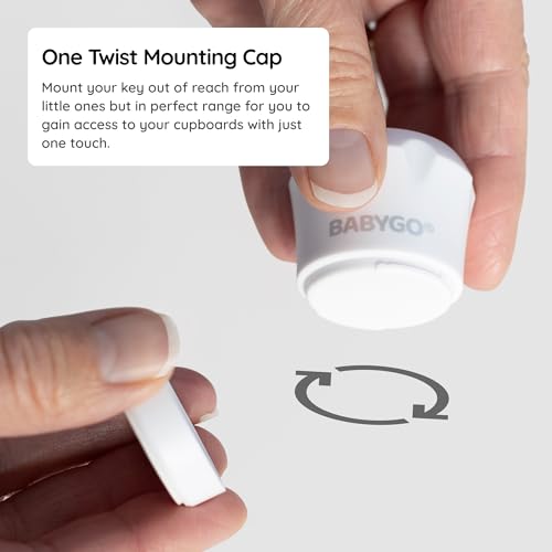 BABYGO? Premium [2] Replacement Magnetic Keys | Spare Kitchen Cupboard Locks for Children | Baby Safety Child Proof Cabinets and Drawers