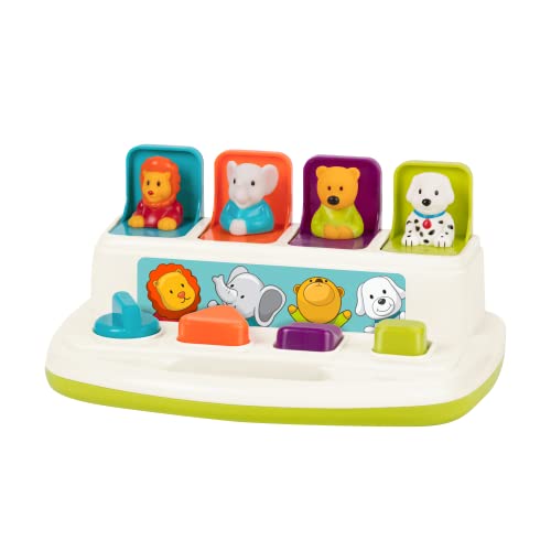 Battat - Pop-up Pals - Color Sorting Animal Push and Pop Up Toy for Kids 18 Months +, BT2613Z, Multicolor, 27.31 x 18.75 x 13.03 cm