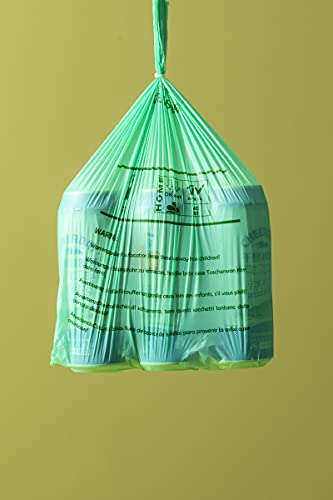 50 Bags Compost Bin Liners 30L Kitchen Waste Bags 100% Biodegradable Bags with EN13432 Certification