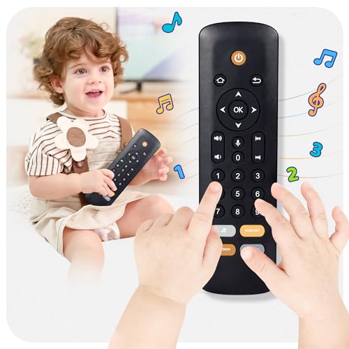 Baby TV Remote Toy - Baby Early Learning Toys, Baby Musical Toys, Toddler Toys with Realistic Play, Lights, and Sounds - Boys Girls Toys Gift for 1 2