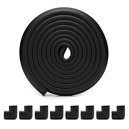 Baby Corner Guards, Fairy Baby 17Pcs Baby Proofing Kit Child Safety 1 Edge Protection 19.68 ft + 8 Corner Protectors +2 Cabinet Latch Locks + 4