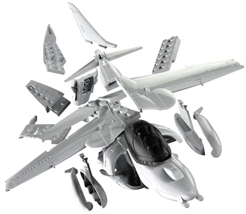 Airfix QUICKBUILD Harrier Aircraft Model Kit - Construction Toys for 6+ Year Old Boys - Airplane Starter Kit for Kids - Easy Build Model with No Glue
