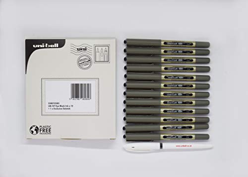 uni-ball UB-157 Eye Rollerball Pens. Premium Fine 0.7mm Ballpoint Tip for Super Smooth Writing, Drawing and Colouring. Fade and Water Resistant Liquid