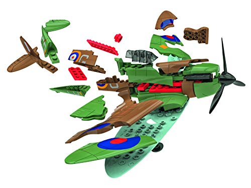 Airfix QUICKBUILD Spitfire Aircraft Model Kit - Construction Toys for 6+ Year Old Boys - Airplane Starter Kit for Kids - Easy Build Model with No Glue