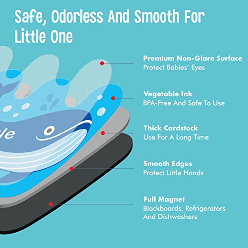 52 Magnetic Alphabet, 26 Uppercase & 26 Lowercase Letters, Adorable Animal Shape Alphabet ABC Magnets for Fridge Educational Spelling Learning Games