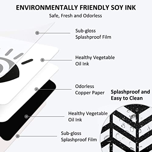 beiens High Contrast Baby Flashcards, Black and White Newborn Brain Development Toys, Visual Stimulation Learning Activity Cards for 0-3 Months, 20