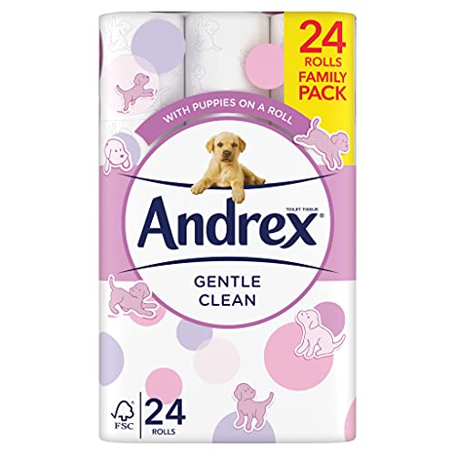 Andrex Gentle Clean Toilet Paper, 24 Rolls
