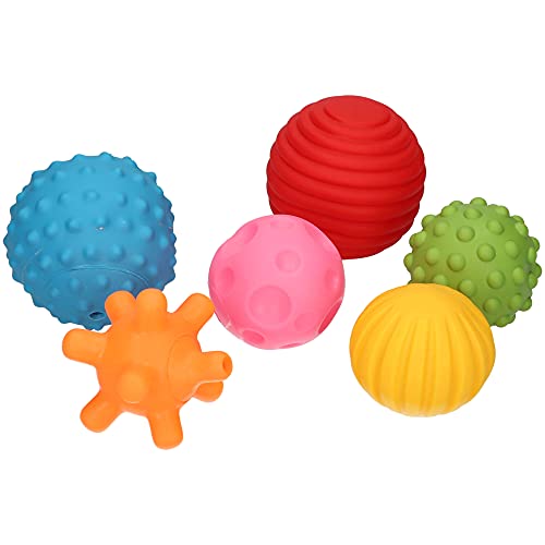 A to Z 61017 My First Baby Multi Textured Sensory Soft Balls, multicolor