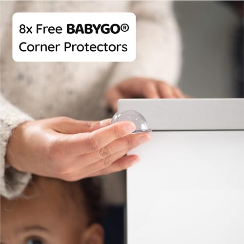 BABYGO? Magnetic Child Safety Cupboard Locks for Children 10 Locks, 2 Keys & 8 Free Corner Protectors Baby Proofing Kitchen Cabinets & Drawers Easy 30