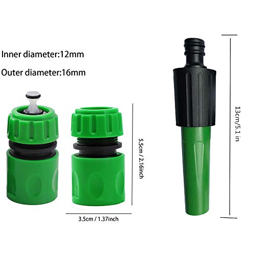 14Pack Hose Tap Connector Kit for Join Garden Hose Pipe(1Nozzle,1Mixer Tap Connector,2 Waterstop Connector,2 Repair Connector,2 Double Male
