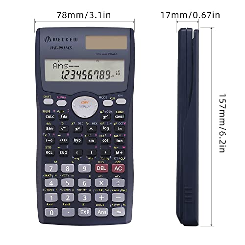 Scientific Calculator, Engineering Scientific Calculator with Solar Power. 401 Function, 2-Line LCD Display - Suitable for School Students, Teachers