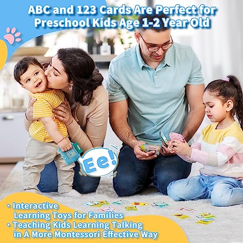 Aullsaty Toddler Toys Talking Flash Cards for 1 2 3 4 5 6 Year Old Boys and Girls, Autism Sensory Toys for Autistic Children, Learning Educational