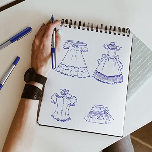 AKARUED Rollerball Pens 16 Pack Blue Gel Pens, 0.5mm Liquid Ink Rollerball Pen, Quick-Drying Ballpoint Pens Writing Pens for Bullet Journal, Notebook.