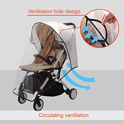 Bemece Universal Rain Cover for Pushchair Stroller Buggy Pram, Baby Travel Weather Shield