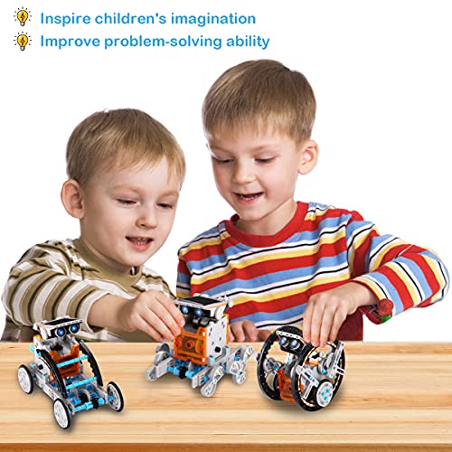 ACELIFE STEM Solar Robot Toy 12-in-1 Educational Science Kit DIY Building Toy Construction Engineering Set for Kids Age 8-12 Boys & Girls Birthday,