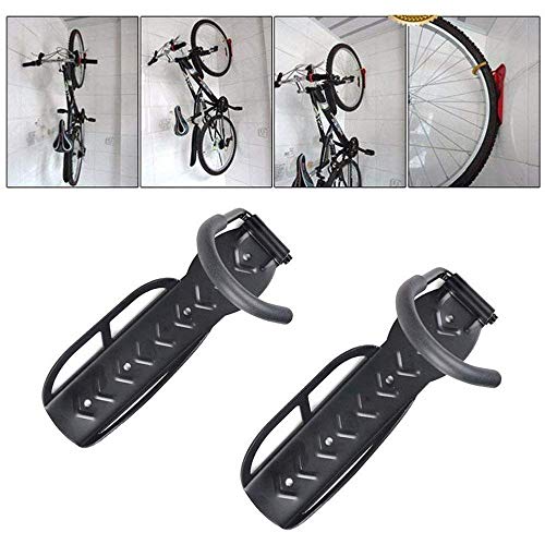 BERHICHAD Bicycle Holders Home Storage Rack Wall Mounted Hanger Hook 2 PCS (Black)