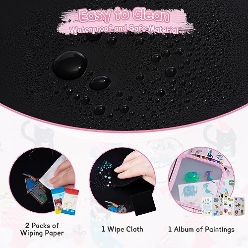 Erasable Drawing Pad, 8inch Plane Activities for Kids, Cat Travel Toys Doodle Book for Kids 3 4 5 6 7 8 Year Old Boy Girl Birthday Gifts, 14 Pages for