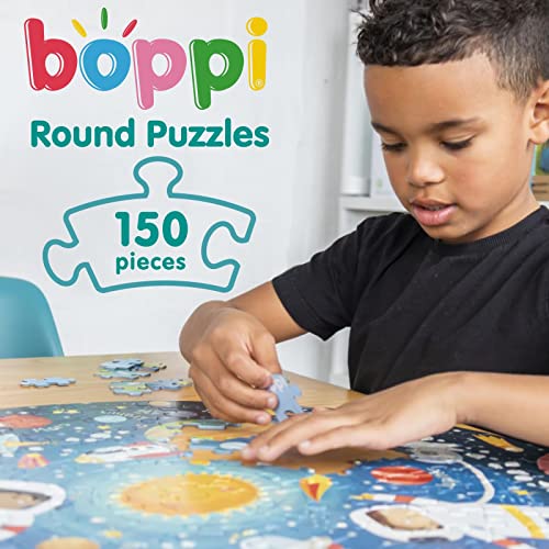 Animals of the World Jigsaw Kids Round Puzzle for Children Age 5-8 Year Olds - 100% Recycled Card 150 Piece Animal Jigsaw Puzzles for Kids 5+ Years