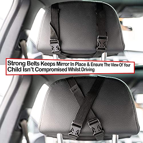 Baby Car Mirror for Back Seat ? Safest Car Seat Mirror with Crystal Clear view, Shatterproof, Adjustable Rear View Mirror to See Rear Facing Infants,