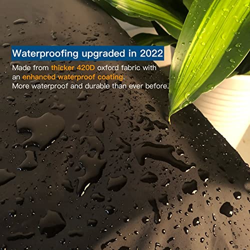 AWNIC Garden Furniture Cover Waterproof for Coffee Table Set, 420D Oxford, Patio Outdoor Table Covers Rectangular Black (130 * 75 * 71cm)