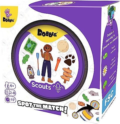 Asmodee | Dobble Scouts | Card Game | Ages 6+ | 2-8 Players | 15 Minutes Playing Time