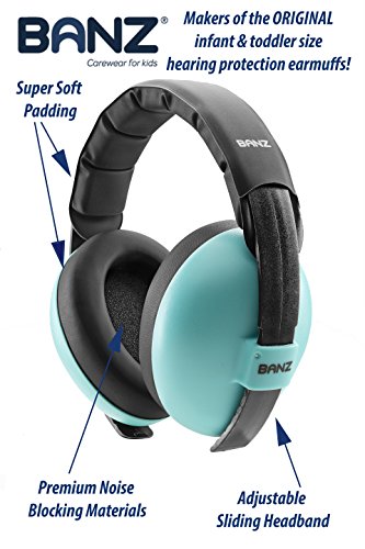 Banz Baby Hearing Protection Earmuffs ,Aqua