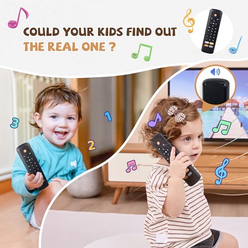 Baby TV Remote Toy - Baby Early Learning Toys, Baby Musical Toys, Toddler Toys with Realistic Play, Lights, and Sounds - Boys Girls Toys Gift for 1 2