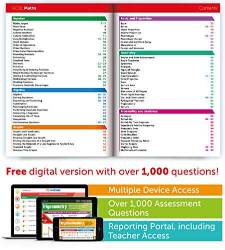 GCSE English, Maths (Foundation) & Science Revision Guide Pack (Daydream Education) - FREE digital editions with 1,600+ English & Maths assessment