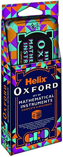 Helix Oxford Geo Maths Set - Orange (Pack of 2)