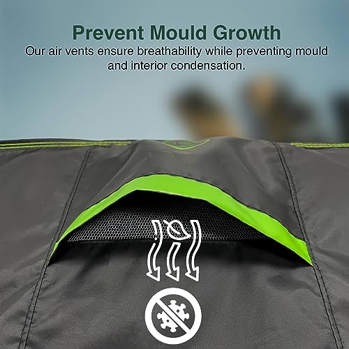 AWNIC Garden Furniture Cover Waterproof with Hooks Heavy Duty 420D Oxford, Windproof Anti-UV Outdoor Patio Table Covers with Air Vent, Cube Square