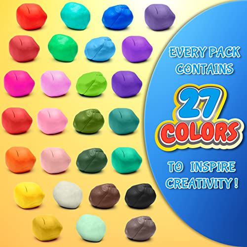 Air Dry Clay 27 Colors, Modelling Clay for Kids, DIY Molding Magic Clay for with Tools, Craft Kit for Kids Boys Girls, Toys Gifts for Age 3 4 5 6 7 8+