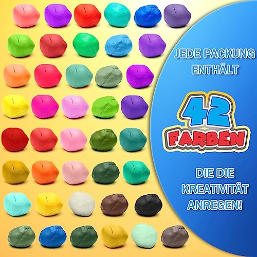 Air Dry Clay 42 Colors, Modelling Clay for Kids, DIY Molding Magic Clay for with Tools, Craft Kit for Kids Boys Girls, Toys Gifts for Age 3 4 5 6 7 8+
